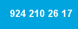 924 210 26 17 924 210 26 17
